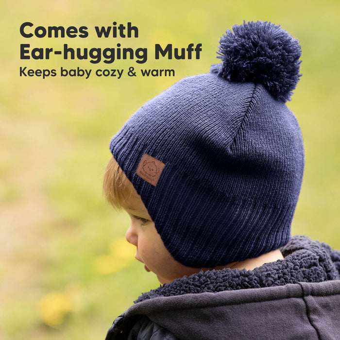 Comes with Ear-hugging Muff. Keeps baby cozy and warm