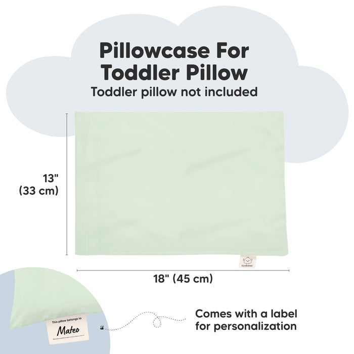 Pillowcase For Toddler Pillow - Toddler pillow not included (18x13 inches, Comes with a label for personalization)