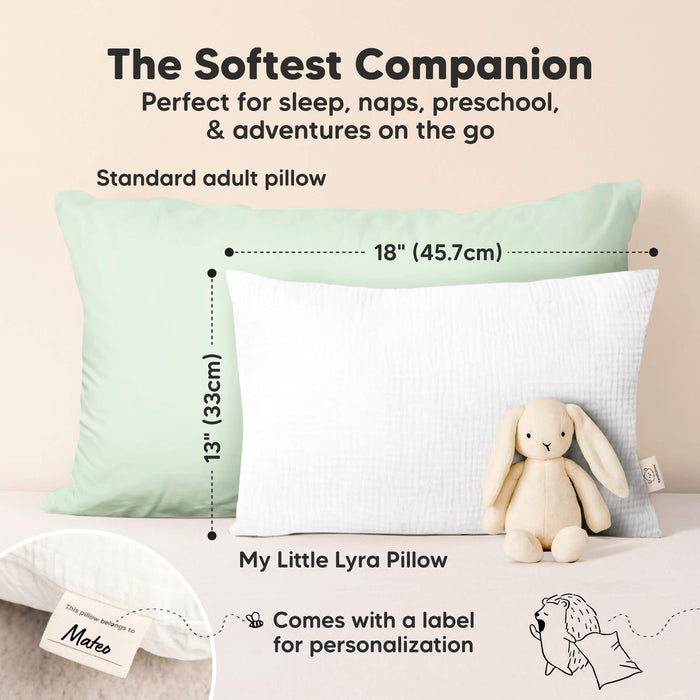 The Softest Companion, Perfect for sleep, naps, preschool, & adventures on the go, 13" by 18", Comes with a label for personalization