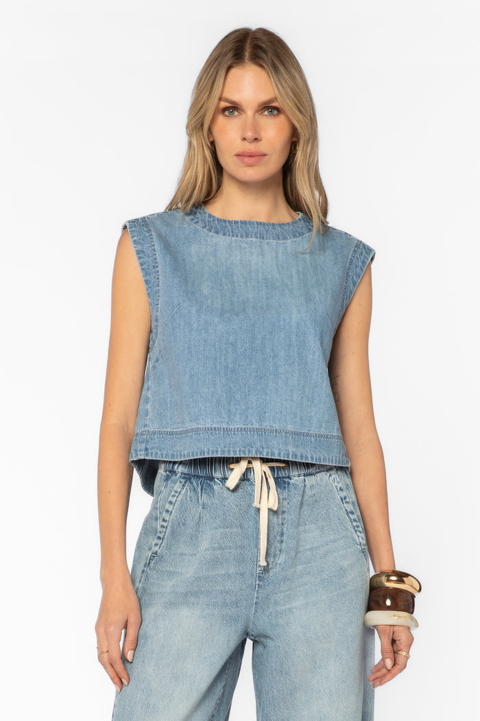 Myka Uptown Blue Top - Tops - Velvet Heart Clothing