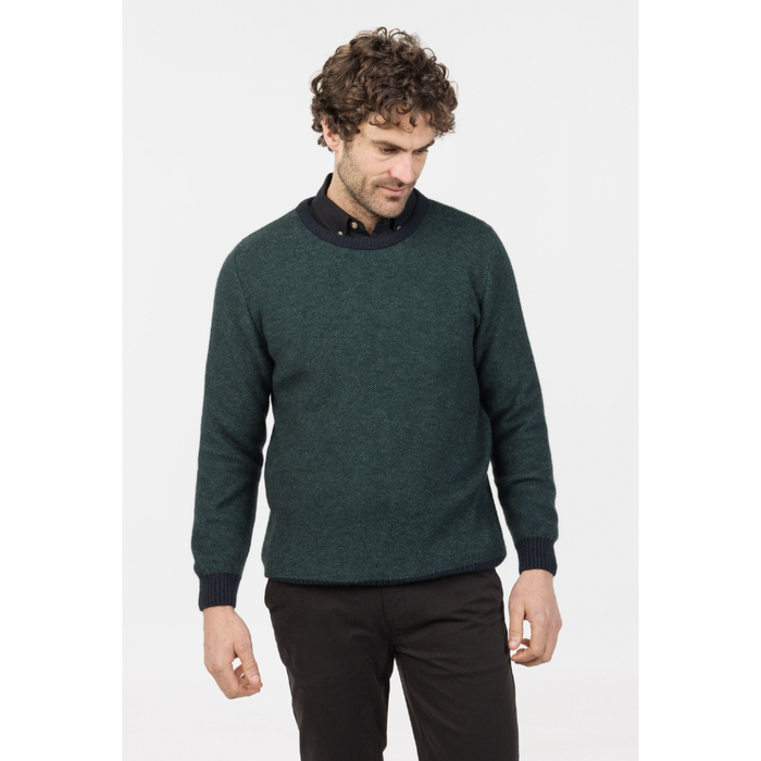 Native World - Merino & Possum Mens Textured Crew