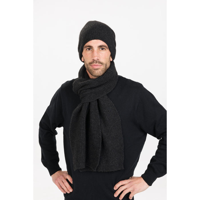 Native World - Merino & Possum Slouch Scarf (NX876)Charcoal