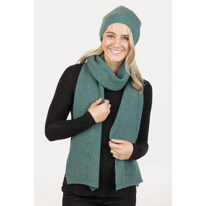 Native World - Merino & Possum Slouch Scarf (NX876)Moss