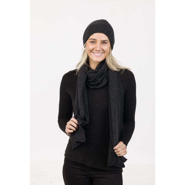 Native World - Possum & Merino Travel Scarf (NX824)Charcoal