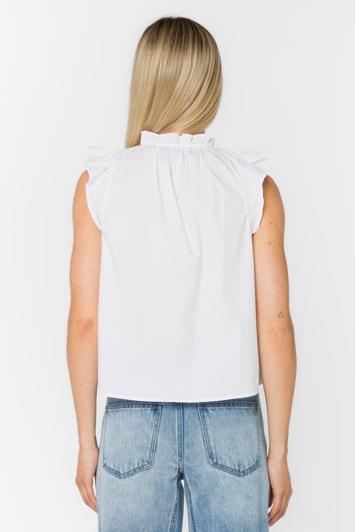 Nazira Optic White Top - Tops - Velvet Heart Clothing