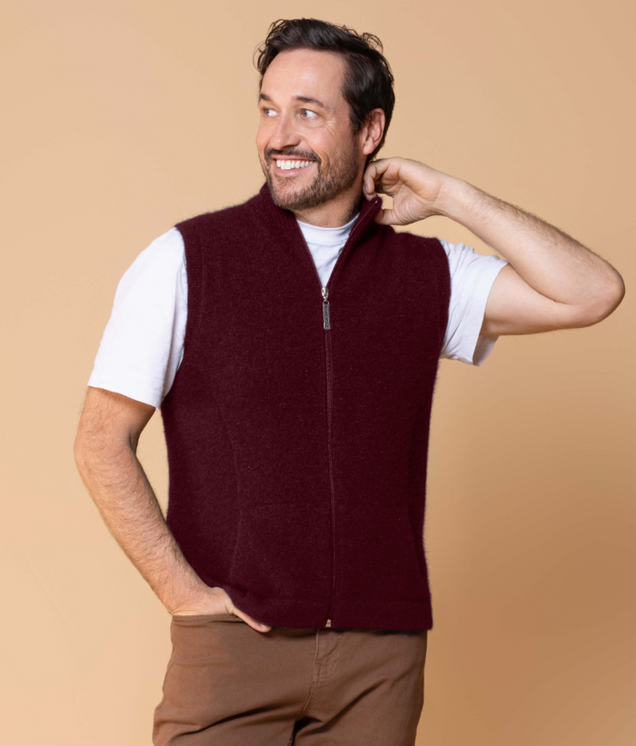 Noble Wilde - Merino & Possum Men's Gilet Zip Vest