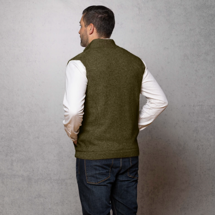 Avoka - Noble Wilde - Merino & Possum Men's Gilet Zip Vest (NW1066)
