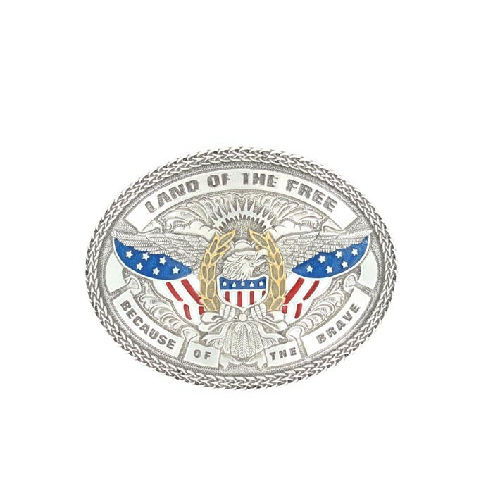 Nocona American Flag Eagle Belt Buckle