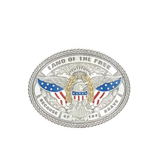 Nocona American Flag Eagle Belt Buckle