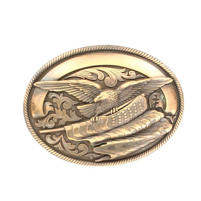 Nocona Bronze American Eagle Belt Buckle