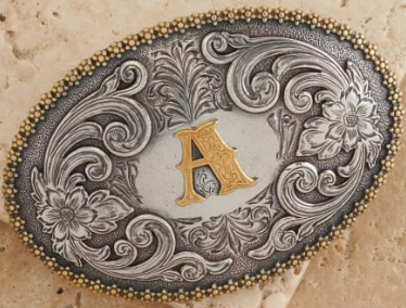 Nocona Initial A Belt Buckle