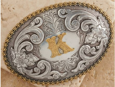 Nocona Initial K Belt Buckle