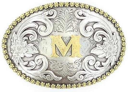 Nocona Initial M Belt Buckle