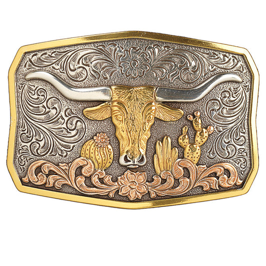 Nocona Longhorn Cactus Belt Buckle