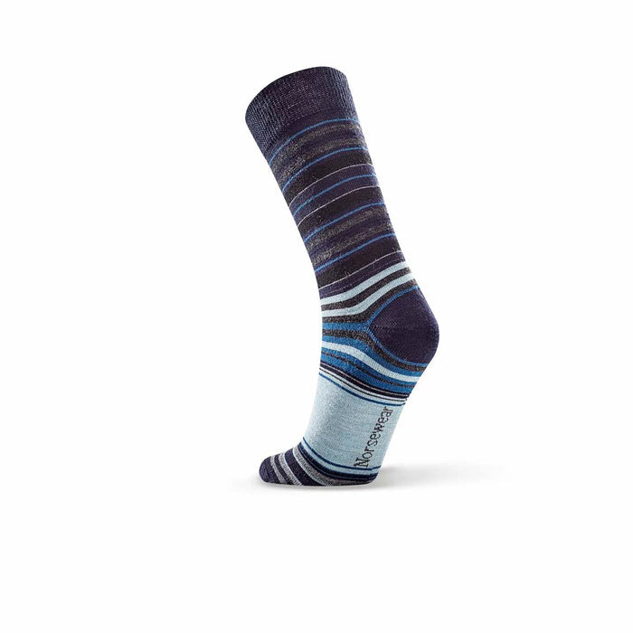 Norsewear - Merino Varied Stripe Sock-Navy
