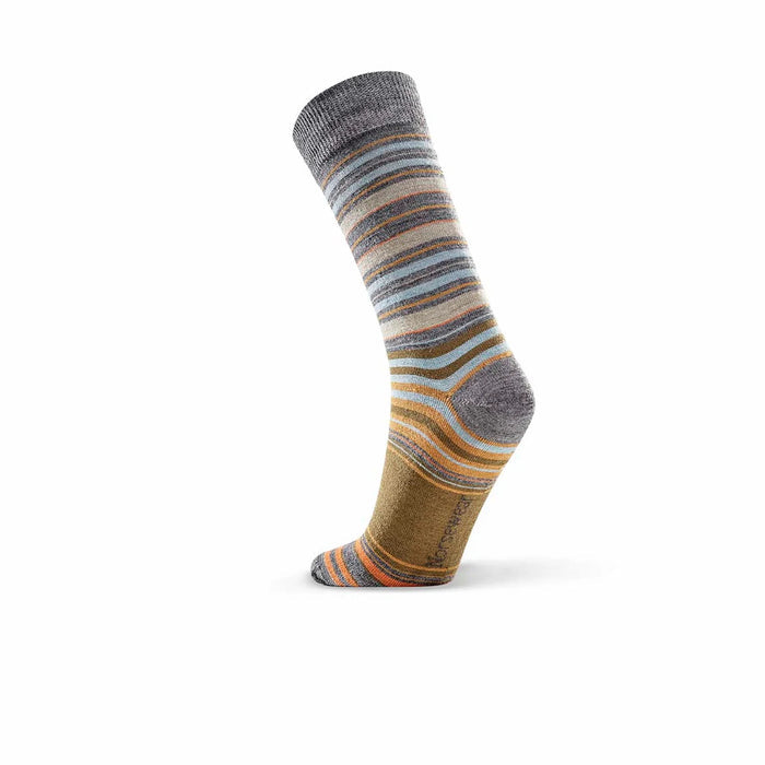 Norsewear - Merino Varied Stripe Sock-Grey Mix