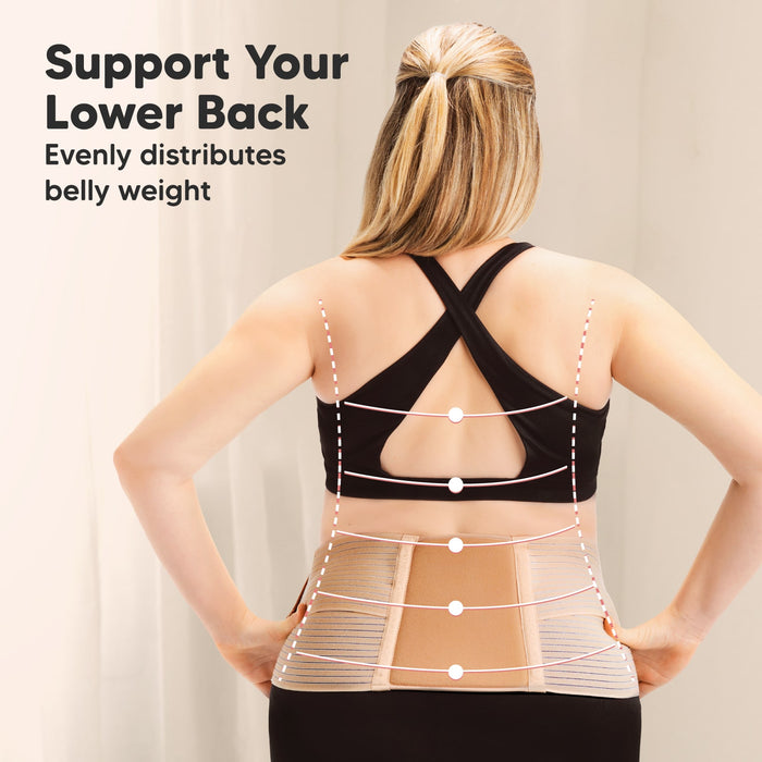 Support Your Lower Back
Evenly distributes belly weight