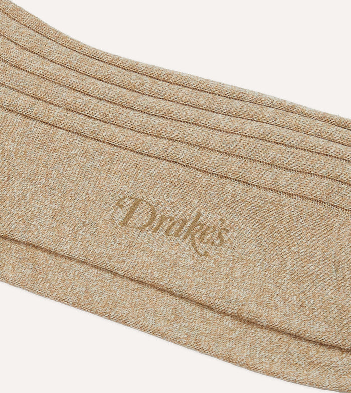 Oatmeal Cotton Mid-Calf Socks