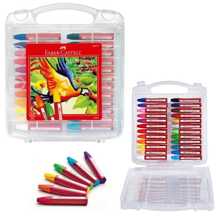 Oil Pastels with Storage Case For Kids - Set of 24