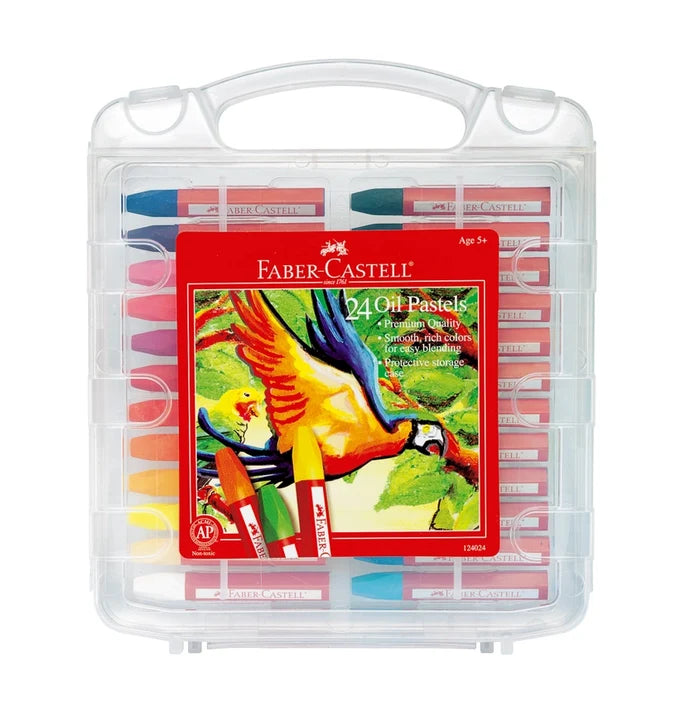 Oil Pastels with Storage Case For Kids - Set of 24