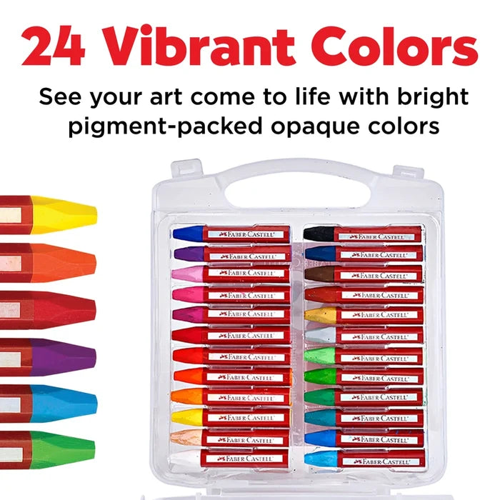 Oil Pastels with Storage Case For Kids - Set of 24