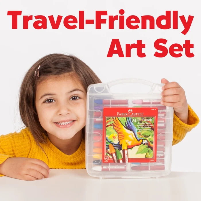 Oil Pastels with Storage Case For Kids - Set of 24