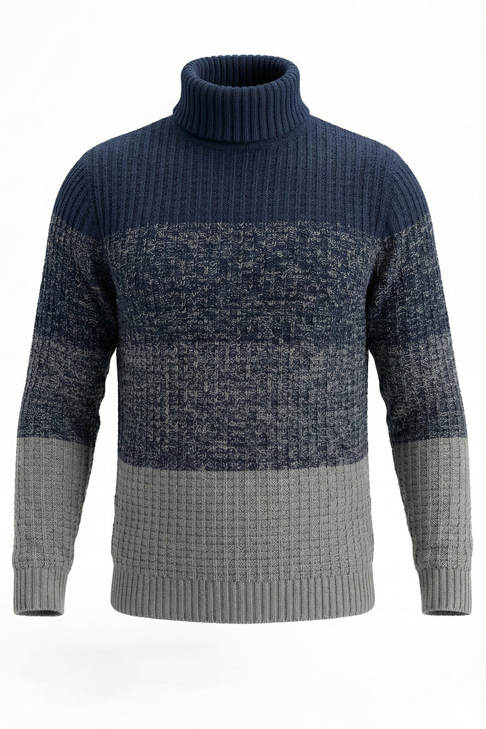 Ombré Cable Knit Turtleneck
