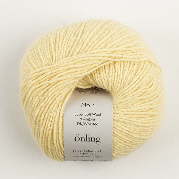 Önling No 1: Luxury Merino - Angora blend yarn - Banana yellow (014)