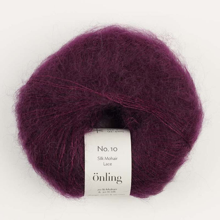 Önling No 10: Luxurious and exquisite silk mohair - Plum (008)