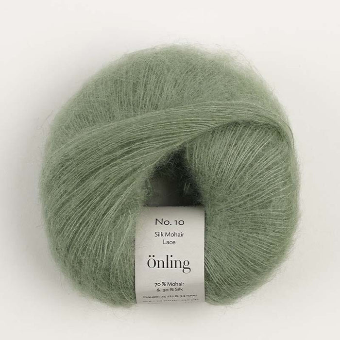 Önling No 10: Luxurious and exquisite silk mohair - Sage green (060) Yarn Sesia