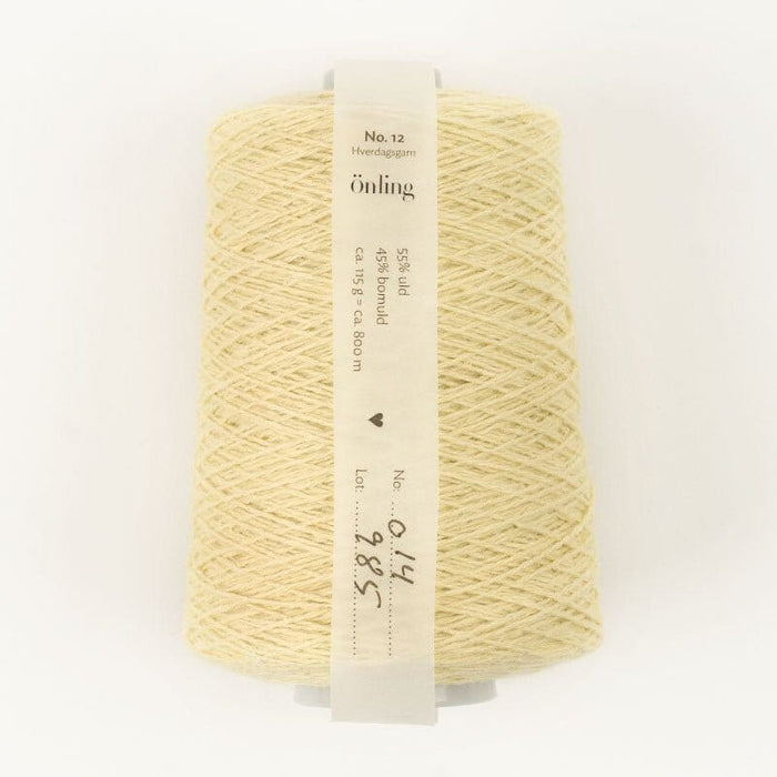 Önling No 12: All - season wool and cotton blend yarn - Banana yellow (014)