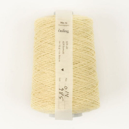 Önling No 12: All - season wool and cotton blend yarn - Banana yellow (014)