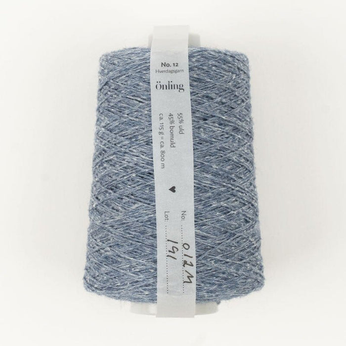 Önling No 12: All - season wool and cotton blend yarn - Dove blue melange (012m)