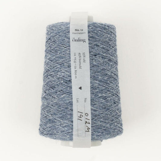 Önling No 12: All - season wool and cotton blend yarn - Dove blue melange (012m)