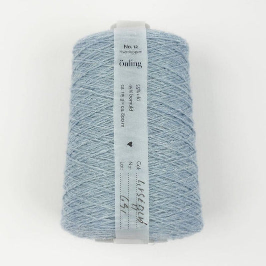 Önling No 12: All - season wool and cotton blend yarn - Ice blue melange (048m)