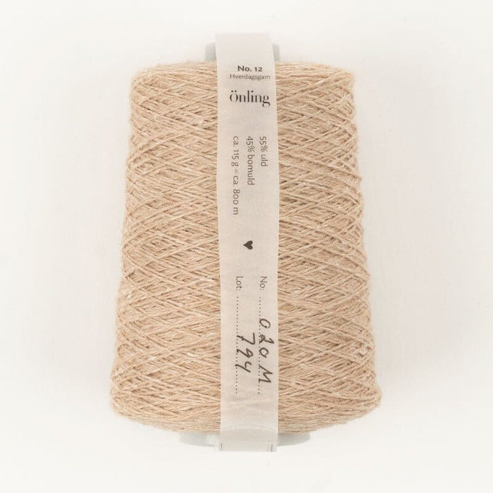 Önling No 12: All - season wool and cotton blend yarn - Light camel melange (020m)