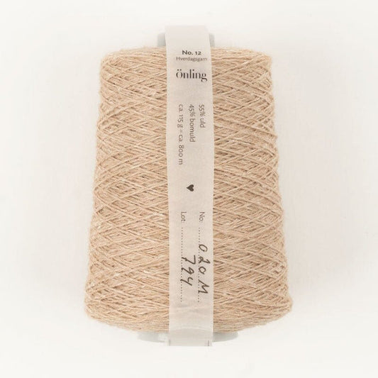 Önling No 12: All - season wool and cotton blend yarn - Light camel melange (020m)
