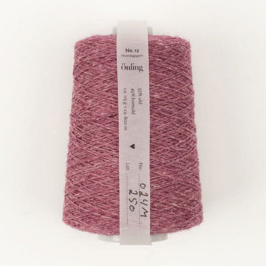 Önling No 12: All - season wool and cotton blend yarn - Light plum melange (024m)