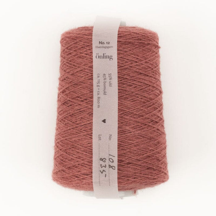 Önling No 12: All - season wool and cotton blend yarn - Old rose (108) Yarn Jesper Davidsen