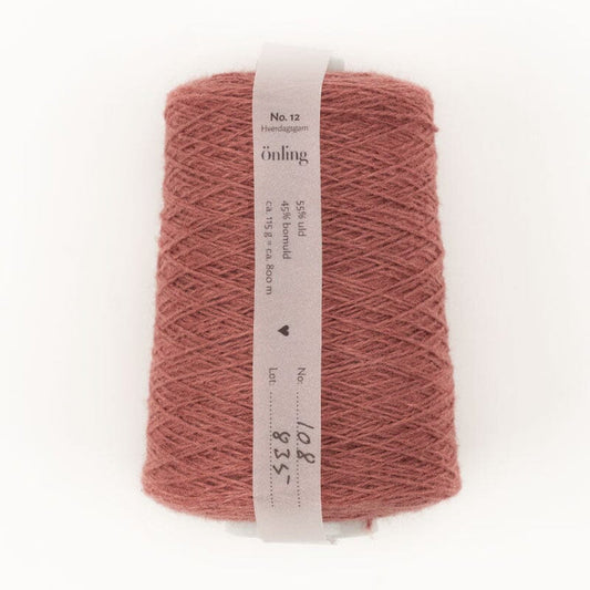 Önling No 12: All - season wool and cotton blend yarn - Old rose (108) Yarn Jesper Davidsen
