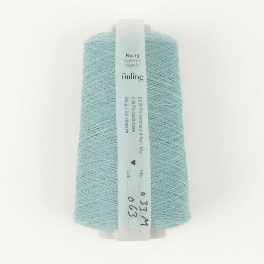 Önling No 13: Companion yarn cob - web weight - Turquoise melange (033m)