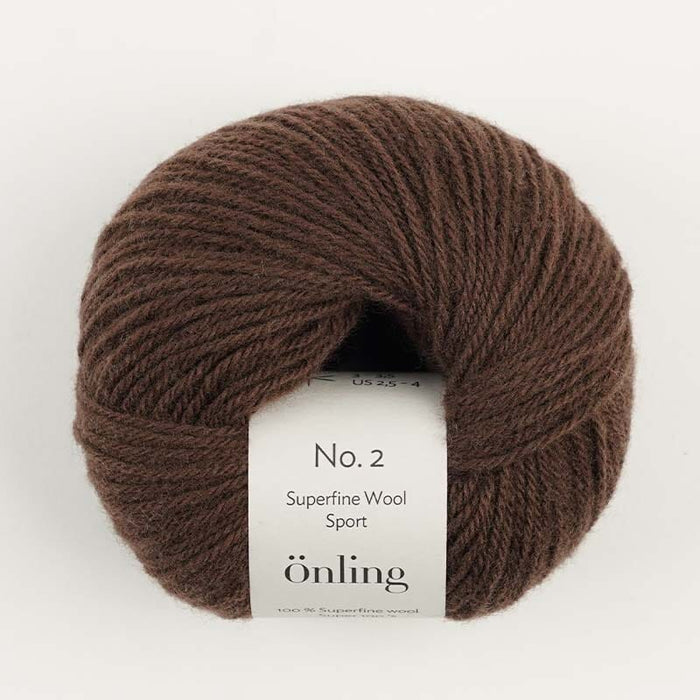 Önling No 2: Soft Merino yarn for luxurious knitting - Coffee brown (026)