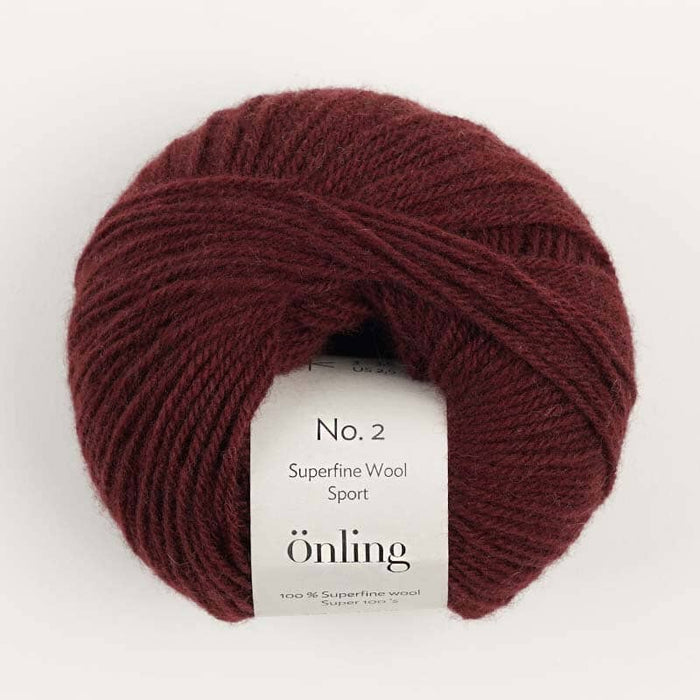 Önling No 2: Soft Merino yarn for luxurious knitting - Red wine (021)