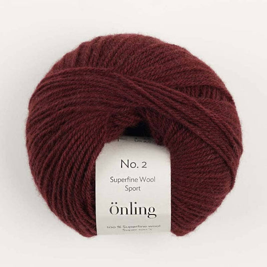 Önling No 2: Soft Merino yarn for luxurious knitting - Red wine (021)