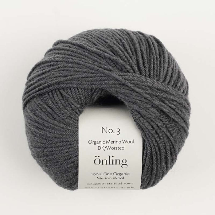 Önling No 3: 100% heavy organic merino wool - Charcoal grey (011)