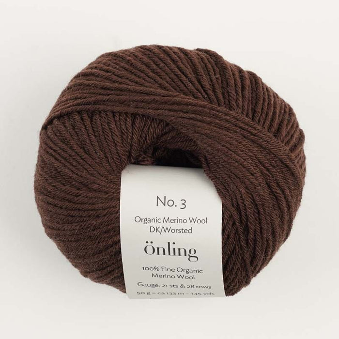 Önling No 3: 100% heavy organic merino wool - Coffee brown (026)