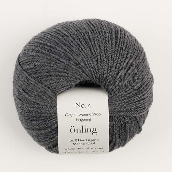 Önling No 4: 100% fine organic merino wool - Charcoal grey (011)