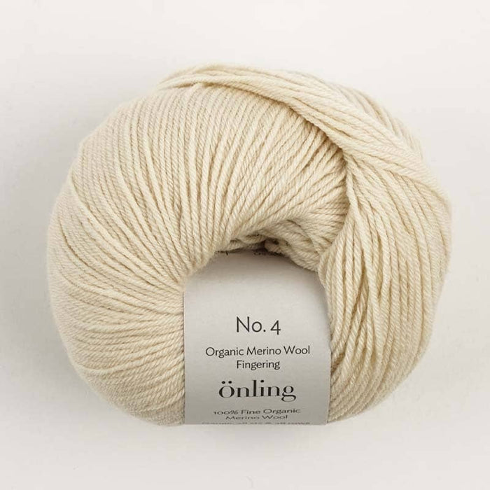 Önling No 4: 100% fine organic merino wool - Warm light beige (016)