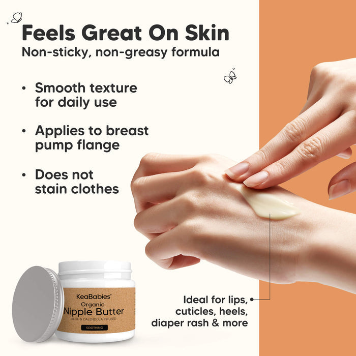 Feels Great On Skin
Non-sticky, non-greasy formula

Smooth texture for daily use
Applies to breast pump flange
Does not stain clothes

Ideal for lips, cuticles, heels, diaper rash & more