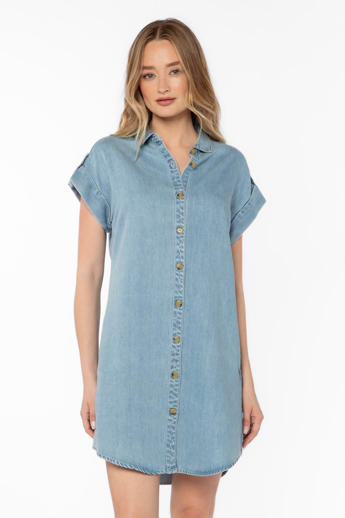 Oria Blue Dress - Dresses - Velvet Heart Clothing